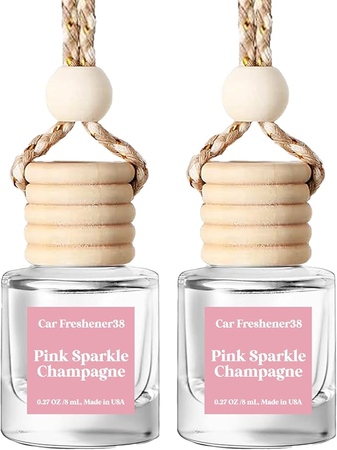 Pink Sparkle Champagne Car Air Freshener | HoogaLife