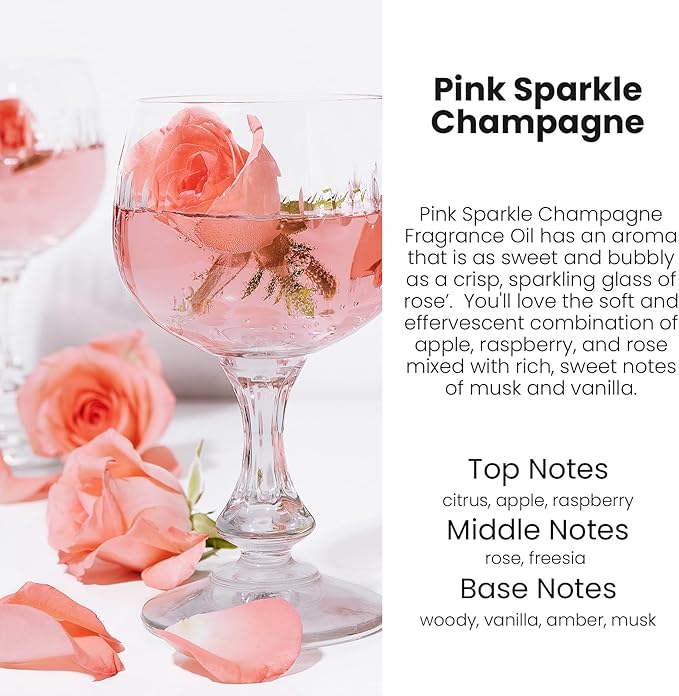 Pink Sparkle Champagne Car Air Freshener | HoogaLife