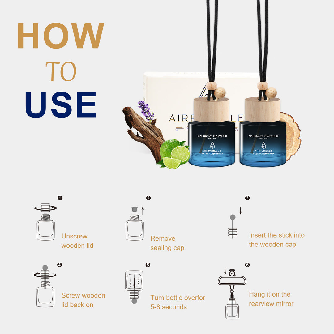 Mahogany Teakwood Car Air Freshener | AirPurelle
